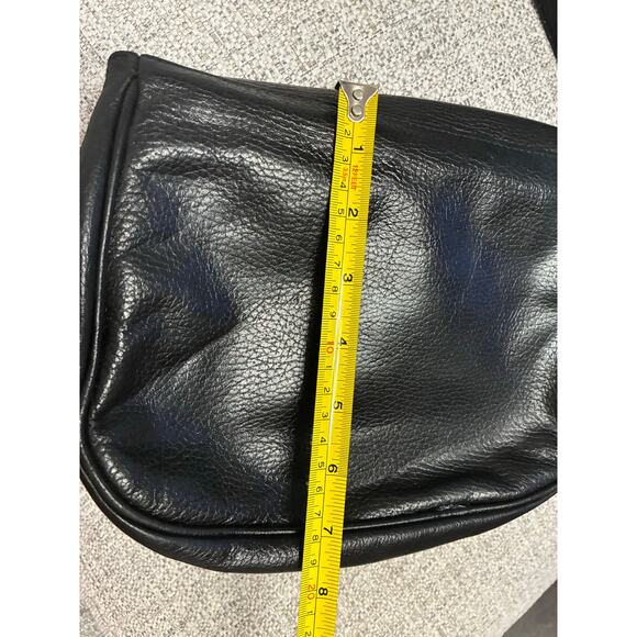 John A Brown Women's Black Genuine Leather Crossbody Old Money Bag Adjustable - Picture 9 of 9